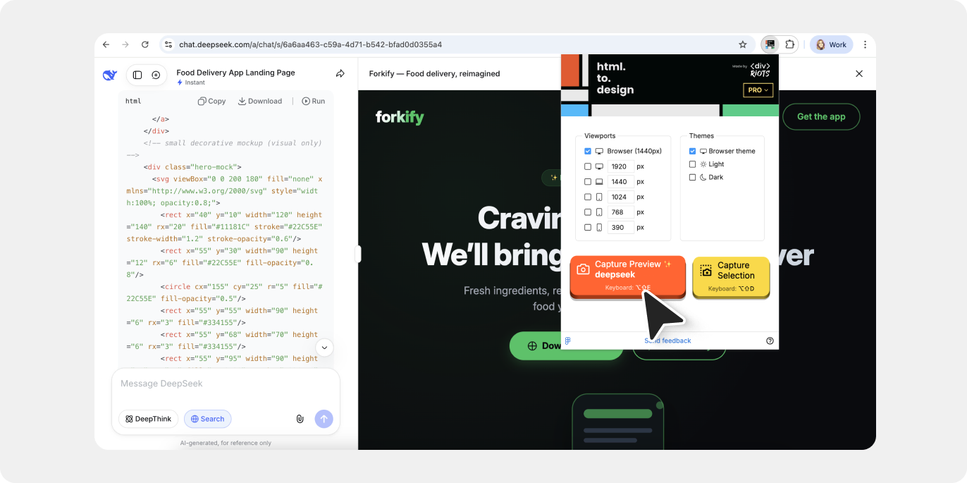 Capture your Deepseek website designs with the html.to.design Chrome extension.