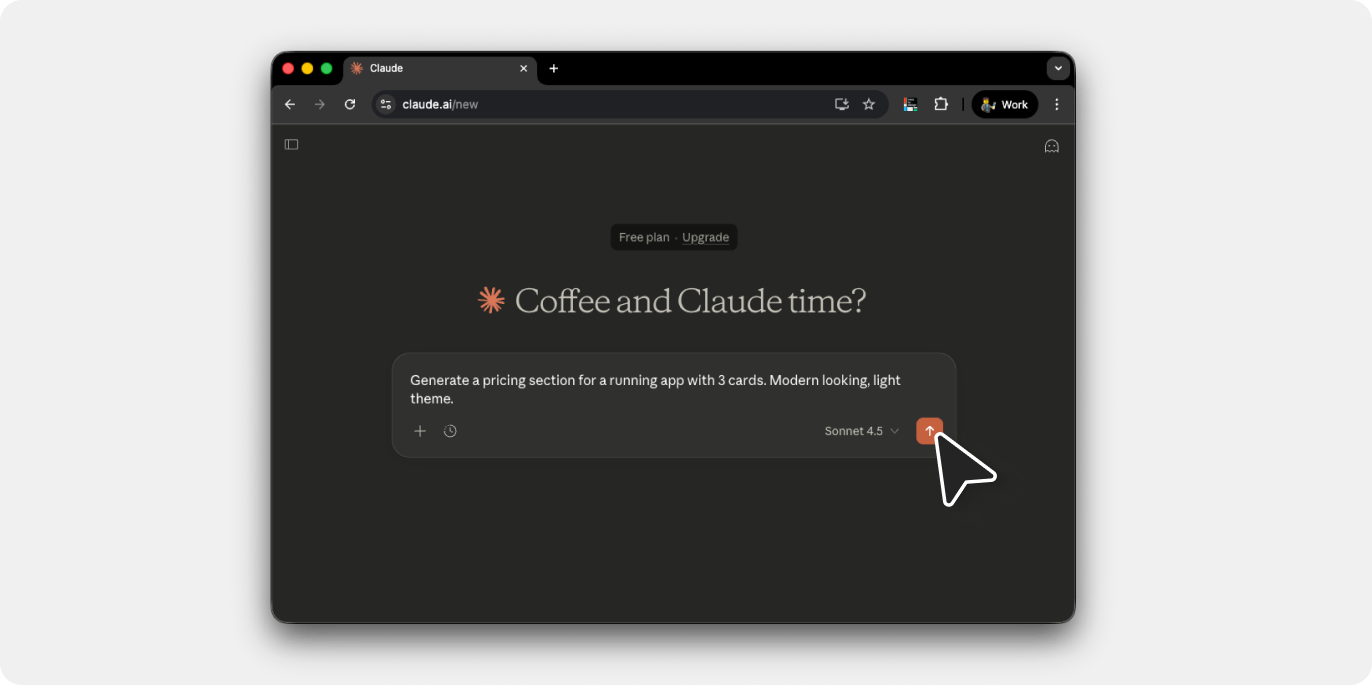 Screenshot of Claude chat interface.