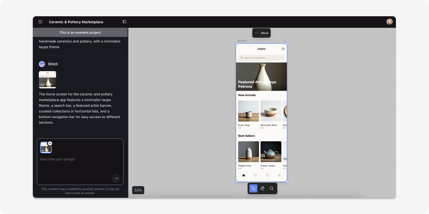 Design made in Google Stitch.