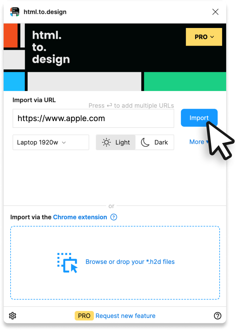 screenshot of Figma with the UI kit result from the import