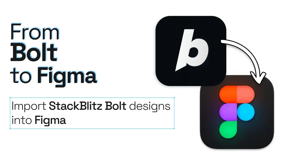 Bolt logo transforming into Figma layers with title 'From Bolt to Figma'