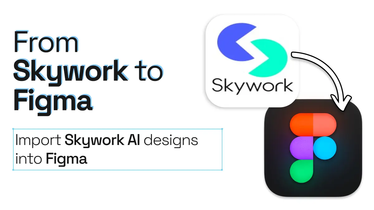 A Skywork logo with an arrow pointing into a Figma logo.